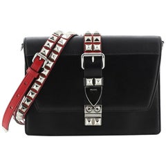 Prada Elektra Shoulder Bag Studded Leather Small