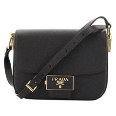 Prada Embleme Flap Bag Saffiano Leather