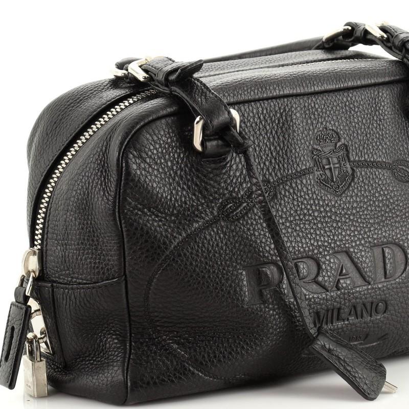 prada embossed logo handbag