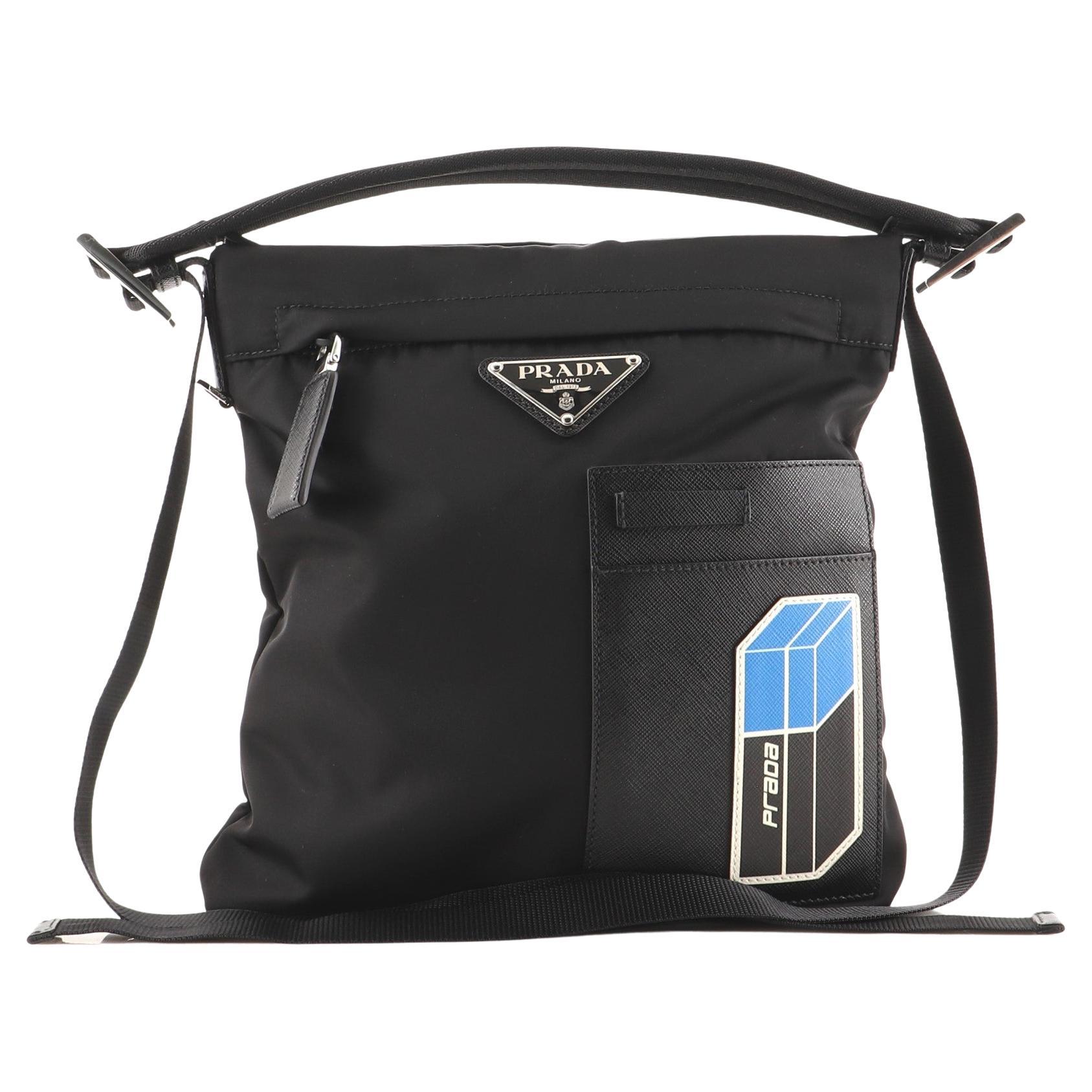 Prada Saffiano Medium Executive Tote Bag, Black (Nero), Double Zip Tote Bag  For Sale at 1stDibs