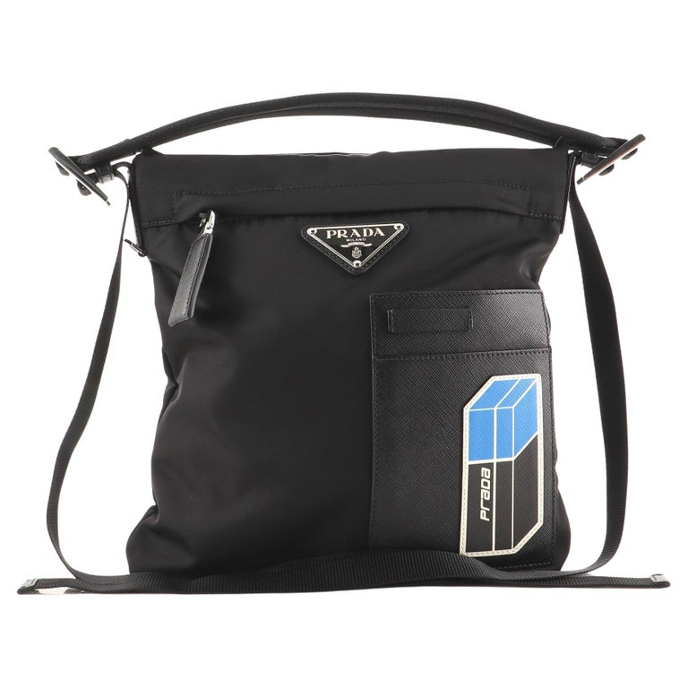 Prada Front Pocket Crossbody Bag Saffiano Leather Small at 1stDibs