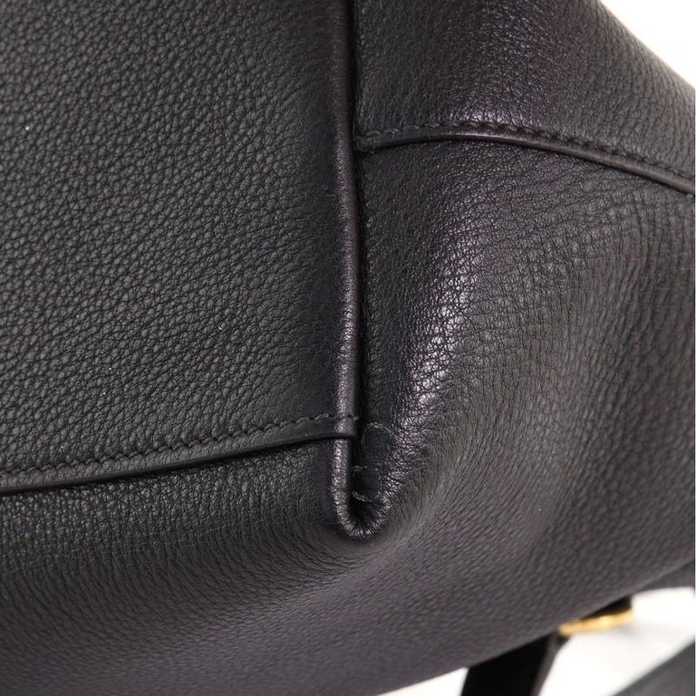 Prada Embossed Logo Open Tote Vitello Phenix Medium at 1stDibs