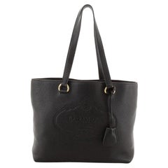 Prada Embossed Logo Open Tote Vitello Phenix Medium