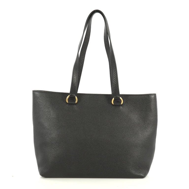 Prada Embossed Logo Tote Vitello Daino Medium at 1stDibs