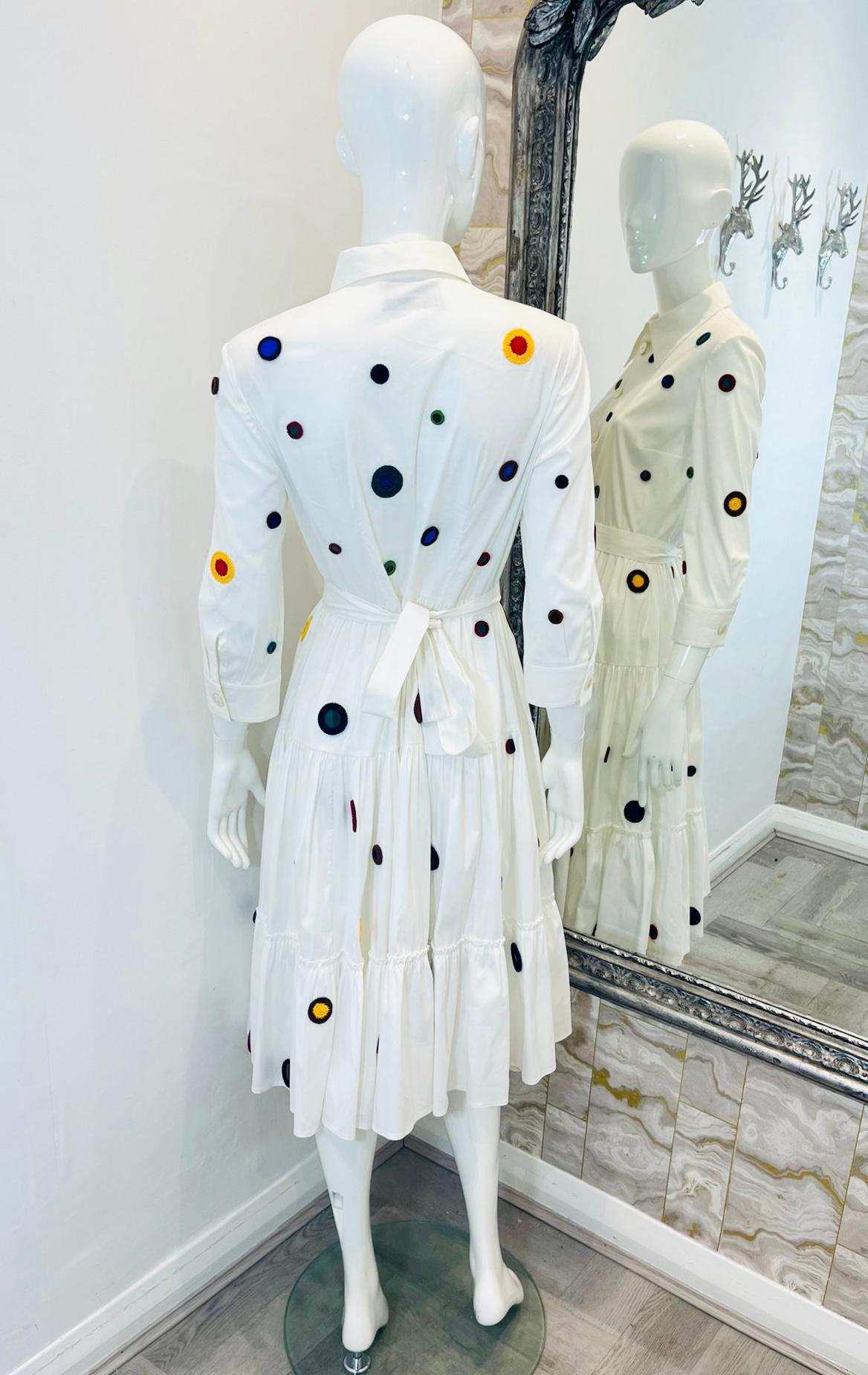 Women's Prada Embroidered Cotton Shirt Dress