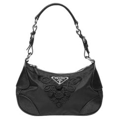 Prada Embroidered Hobo Bag