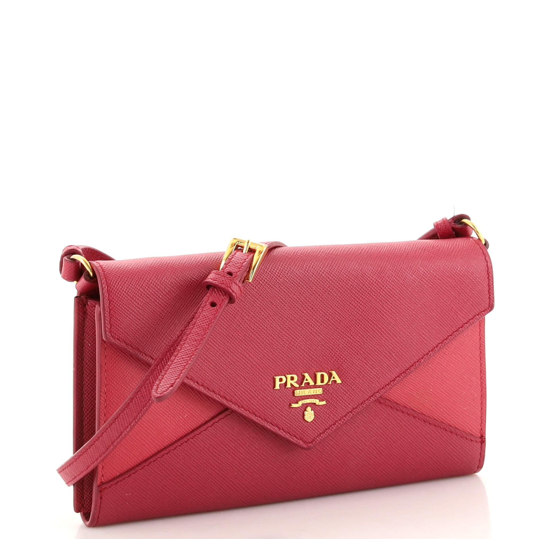 Prada envelope outlet wallet price