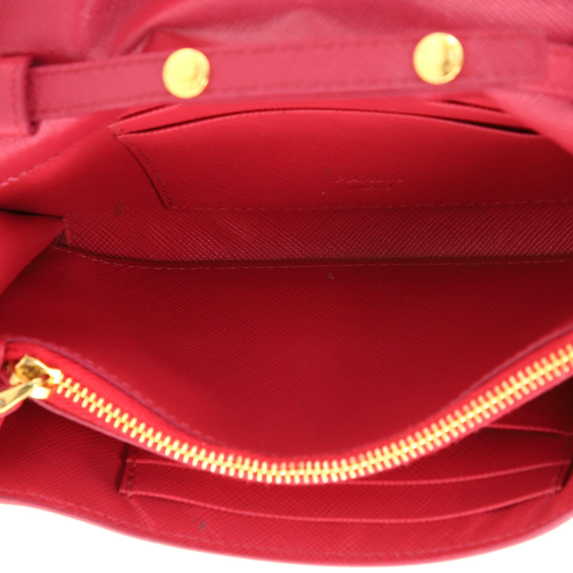 Prada Envelope Wallet on Strap Saffiano Leather 1