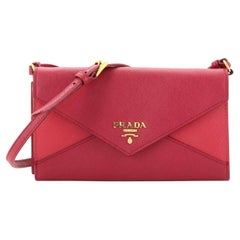 Prada Envelope Wallet on Strap Saffiano Leather