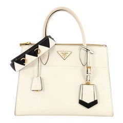 Prada Esplanade Bag Greca Saffiano With City Calf Medium