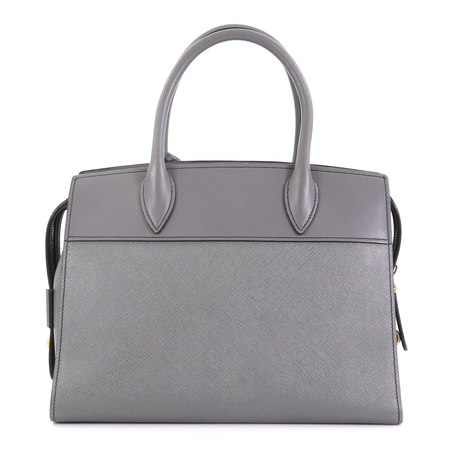 Prada medium esplanade leather satchel sales