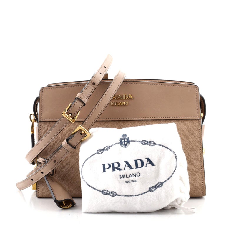 Prada Saffiano Esplanade Crossbody Bag (SHG-35109) – LuxeDH