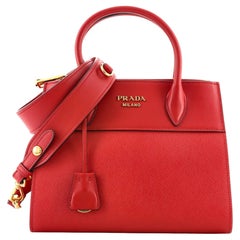 Prada Esplanade Tote Saffiano with City Calf Small