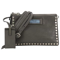 Prada Etiquette Crossbody Bag Studded Glace Calfskin Small,