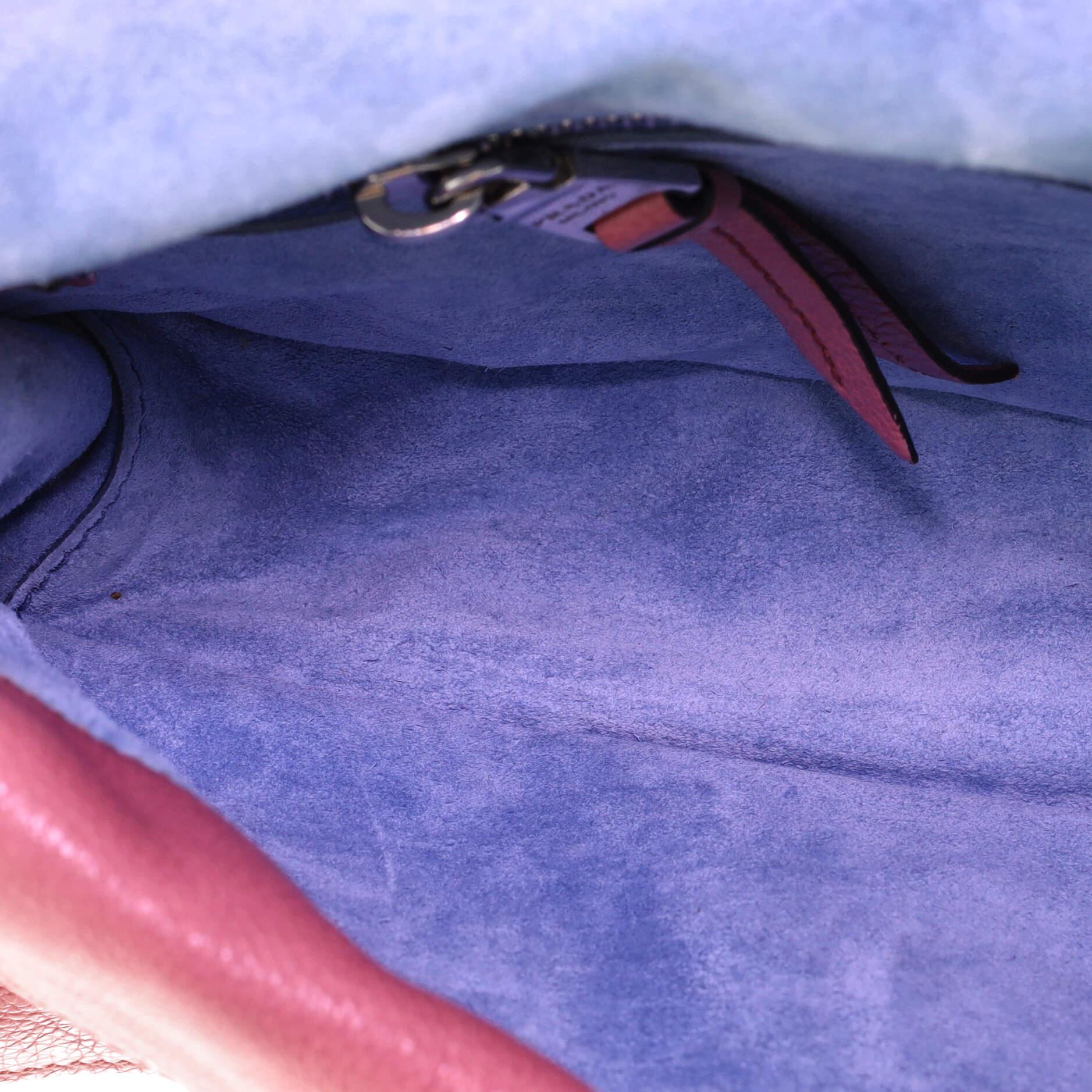 Pink Prada Etiquette Flap Bag Studded Glace Calfskin Small
