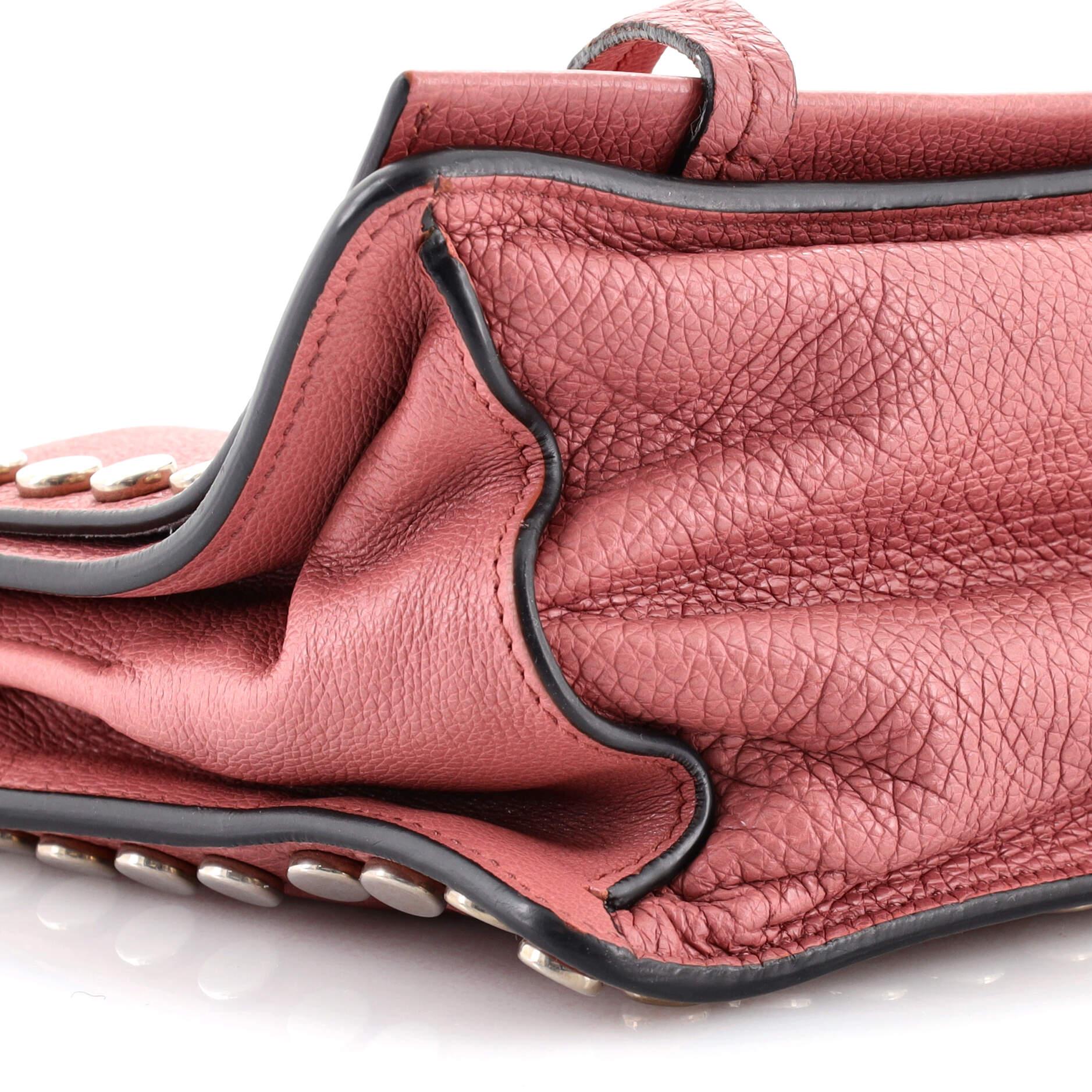 Women's or Men's Prada Etiquette Flap Bag Studded Glace Calfskin Small