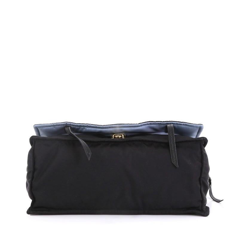 Prada Etiquette Flap Bag Tessuto Medium In Fair Condition In NY, NY
