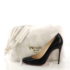 Prada Etiquette Shoulder Bag Fur and Glace Calf