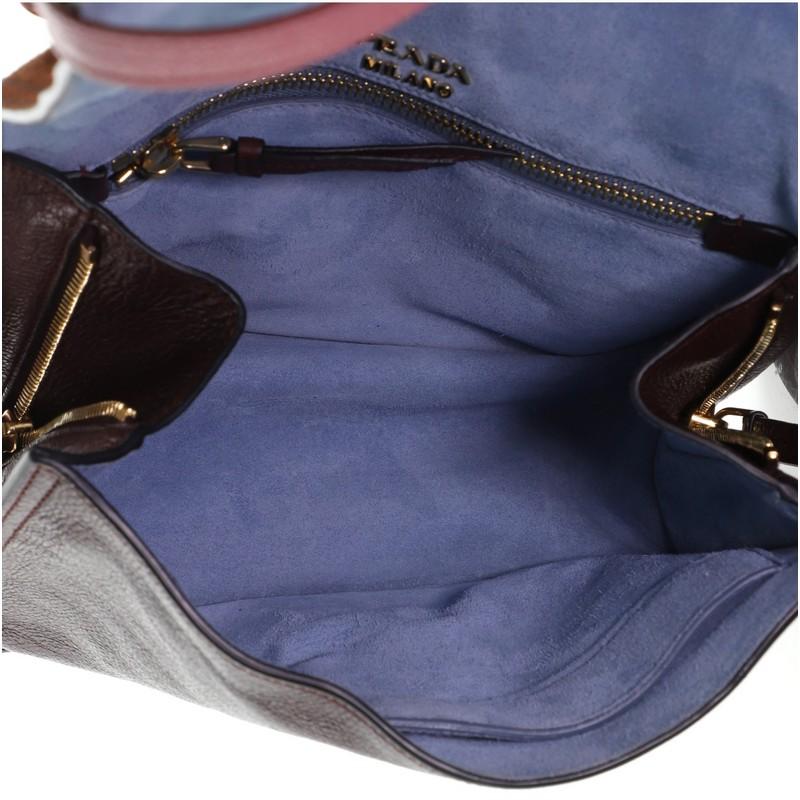 Prada Etiquette Umhängetasche aus Leder mit Wildleder Klein für Damen oder Herren