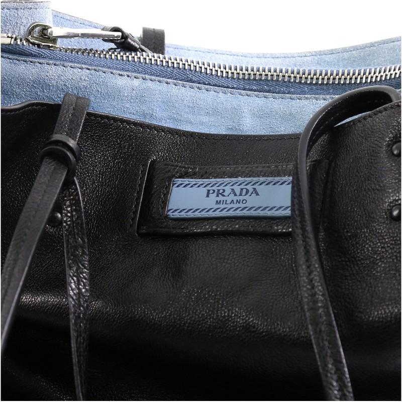 Prada Etiquette Tote Studded Glace Calfskin Small 2