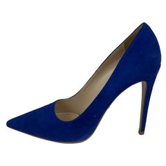 Prada EU 40 Royal Blue Suede Pointed-Toe Pumps