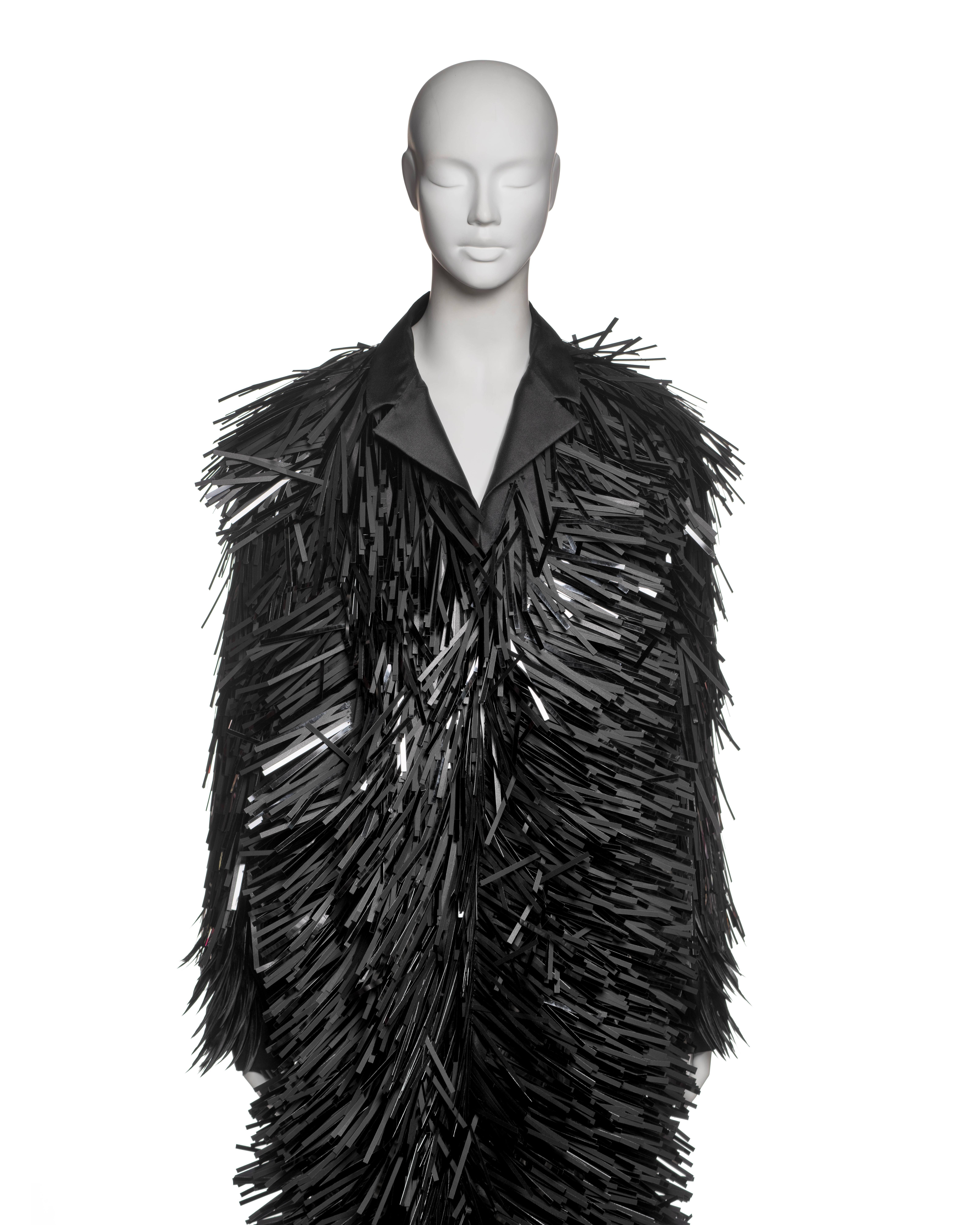 Prada Evening Coat with Plastic Fringe Adornments and Prada Evening Coat with Plastic Fringe Adornments and