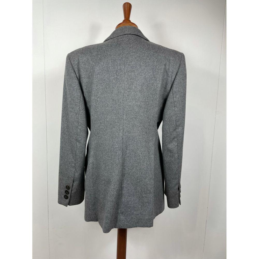 Gray Prada Exotic Leathers Blazer in Grey For Sale