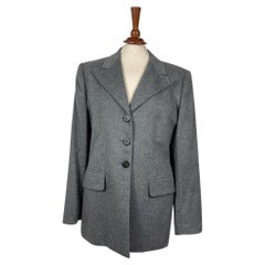 Blazer Prada de pieles exóticas en gris