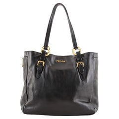 Prada Expandable Zippered Tote Soft Calf Medium
