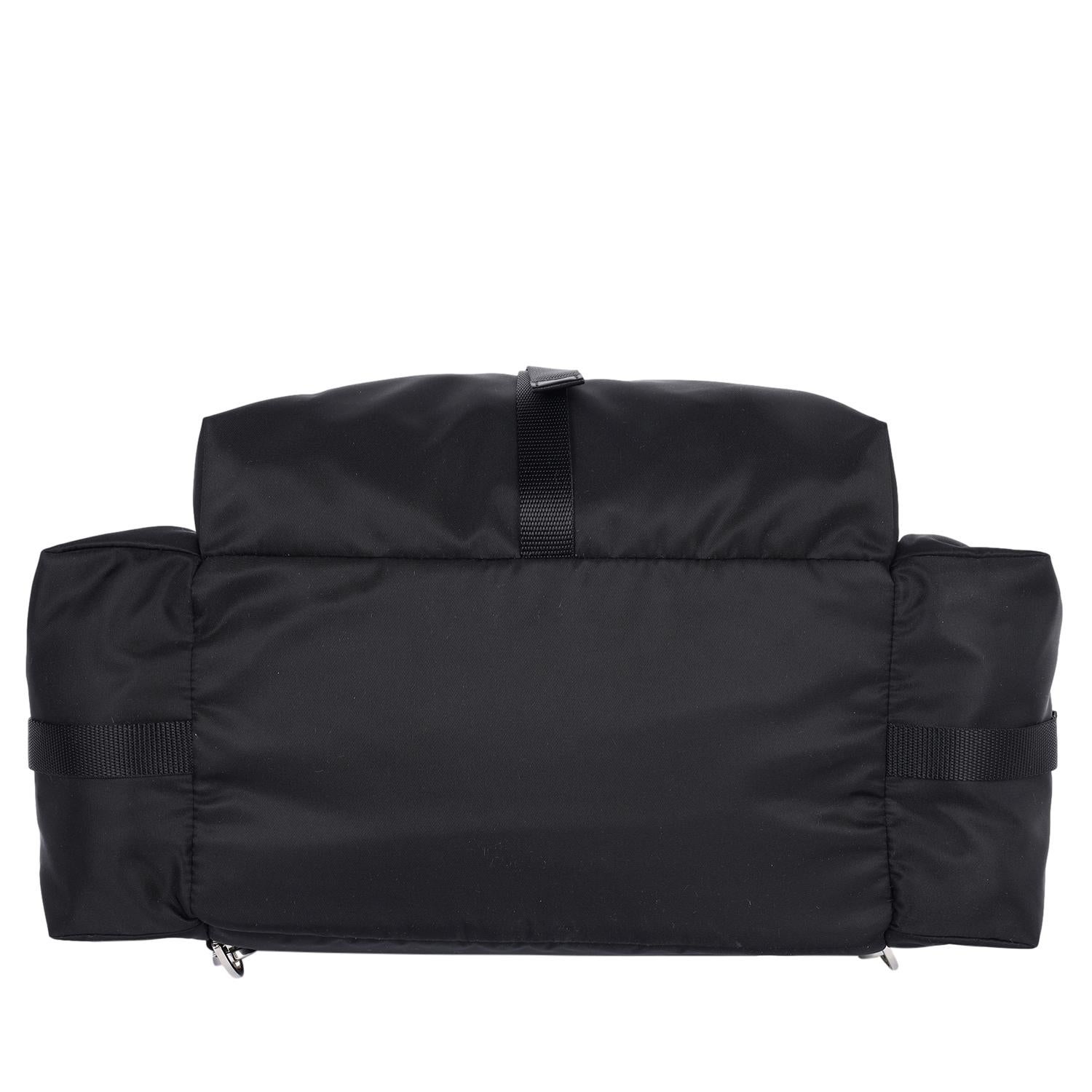 PRADA Explore Re-Nylon and leather backpack black 5