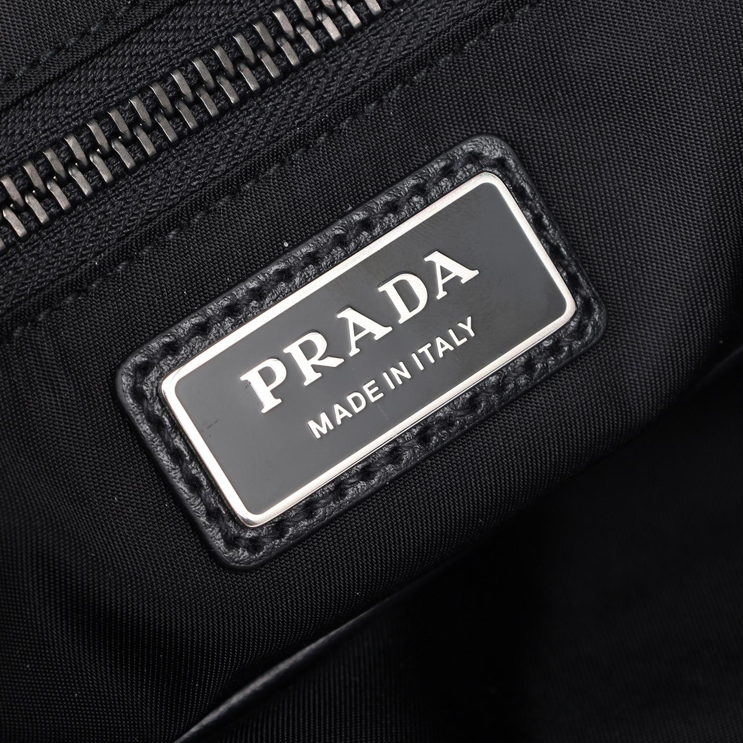PRADA Explore Re-Nylon and leather backpack black 8