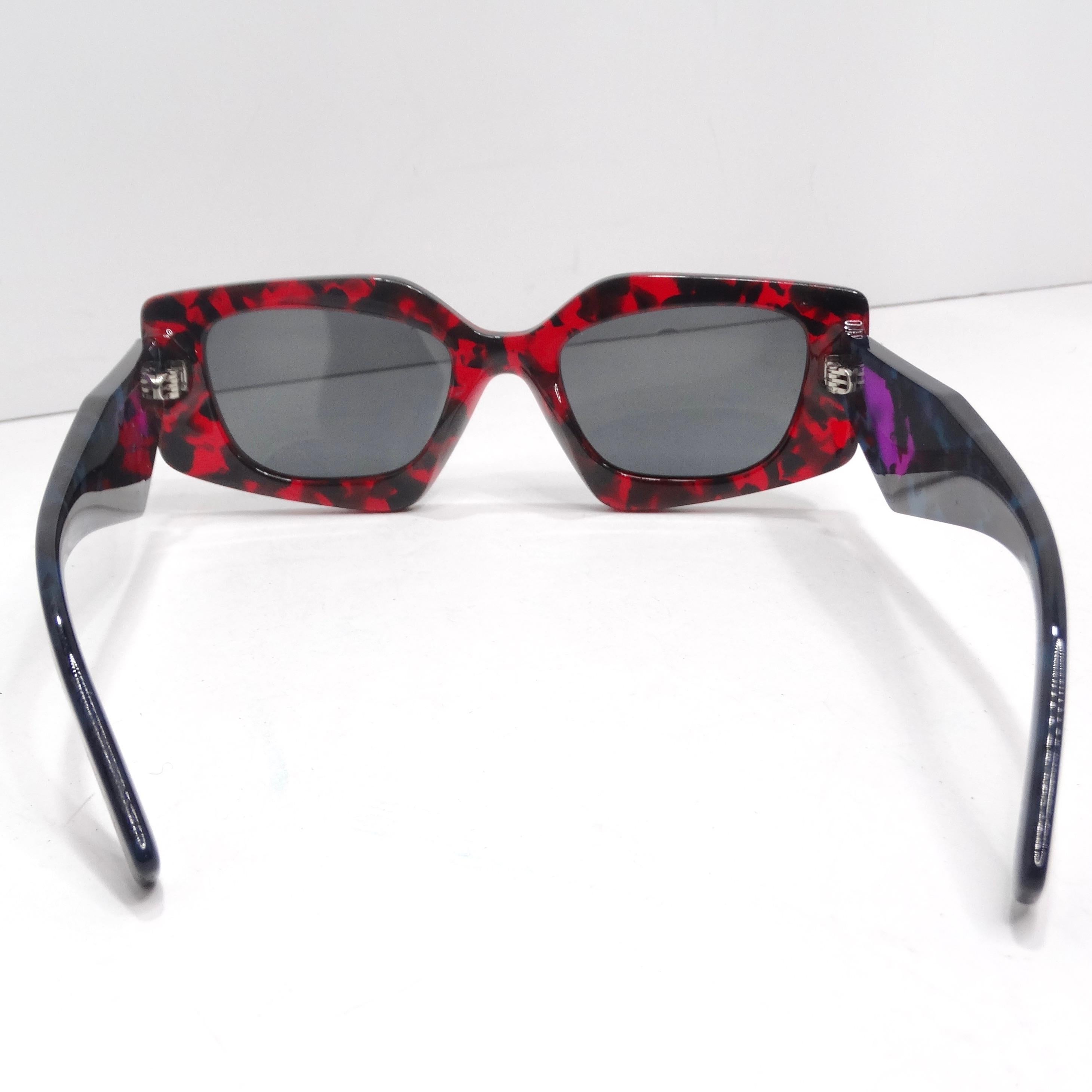 Prada Eyewear Symbole Geometric Frame Sunglasses For Sale 2
