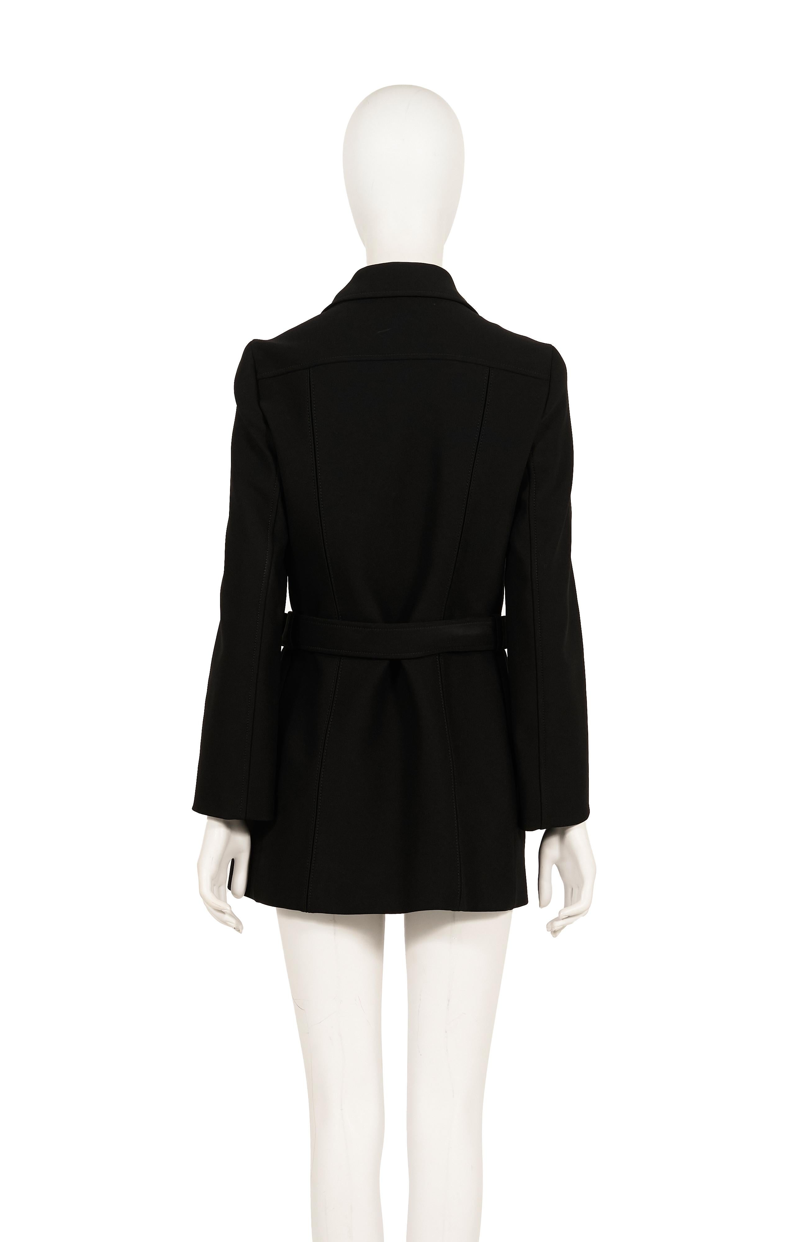 Prada F/W 1995 black tunic jacket in nylon In Excellent Condition For Sale In Rome, IT
