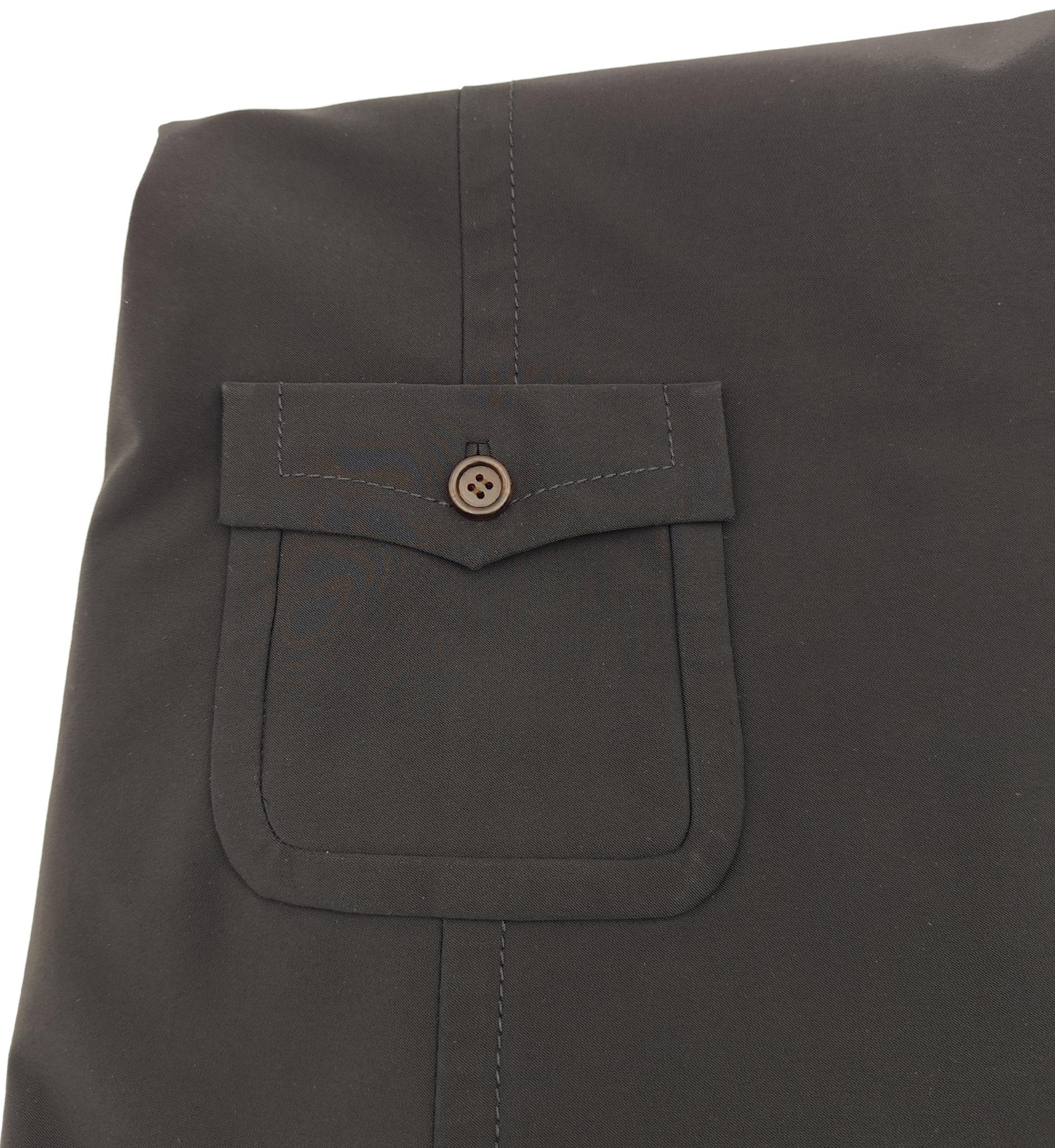 Prada F/W 1996 navy blue belted midi dress For Sale 2