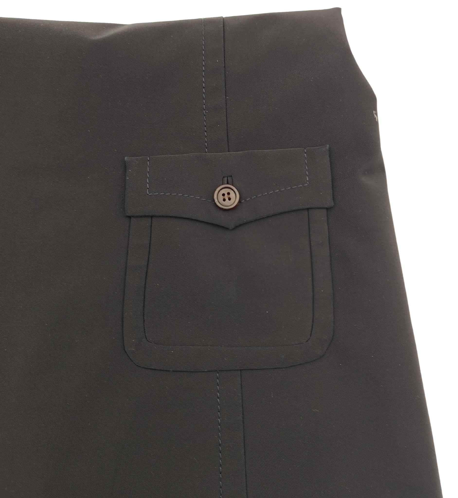 Prada F/W 1996 navy blue belted midi dress For Sale 3