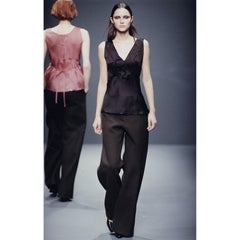 Prada F/W 1997 Charcoal V-Neck Cross-Strap Mini Dress