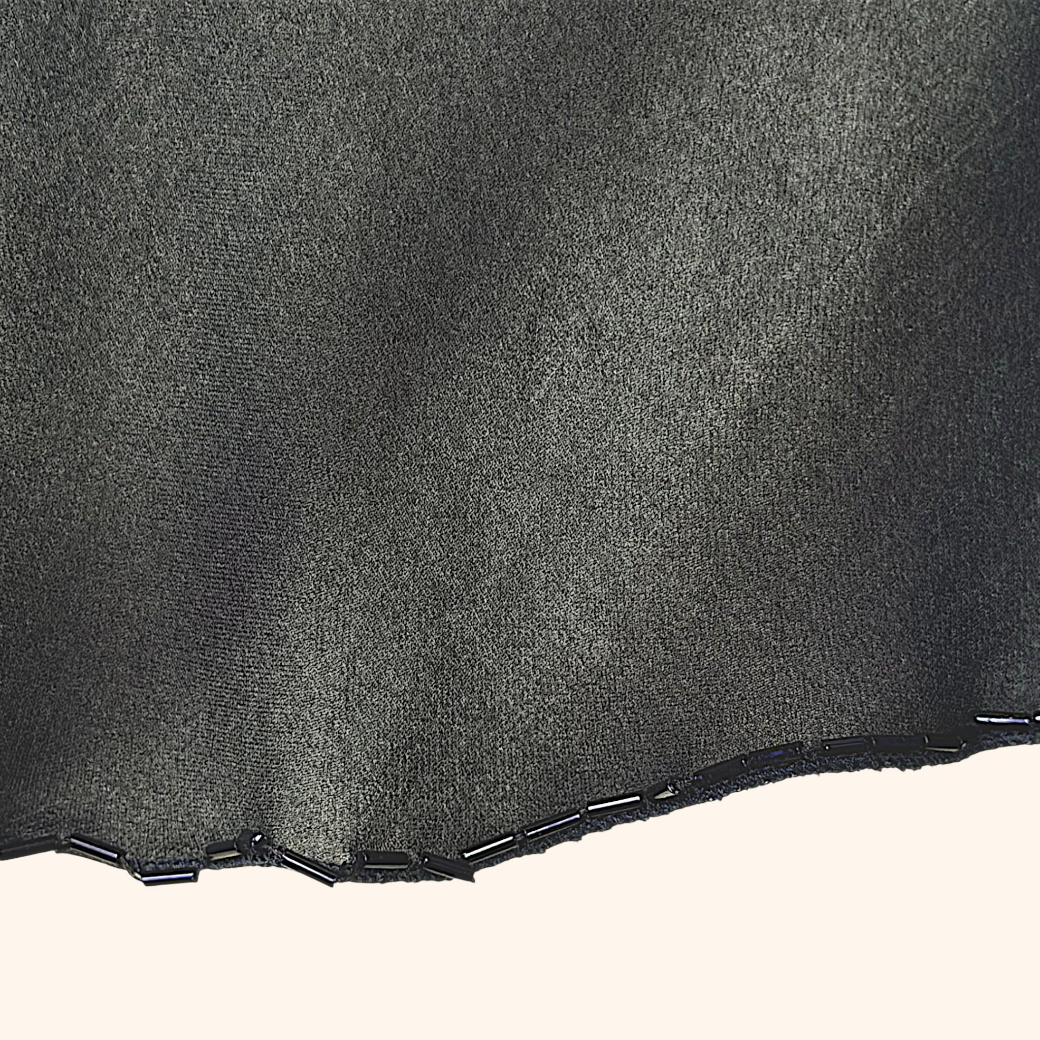 Donna Prada F/W 1997 Olive Silk Beaded Runway Top in vendita