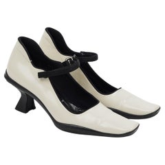 Prada A/I 1999 - A. Janes in pelle verniciata bicolore - Taglia EU 39