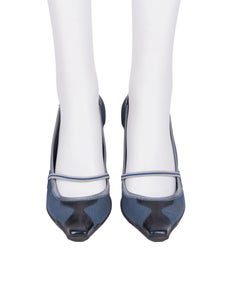 Blaue sportliche Neopren-Pumps von Prada, F/S 2000