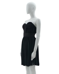 Prada F/W 2006 Black strapless chiffon dress