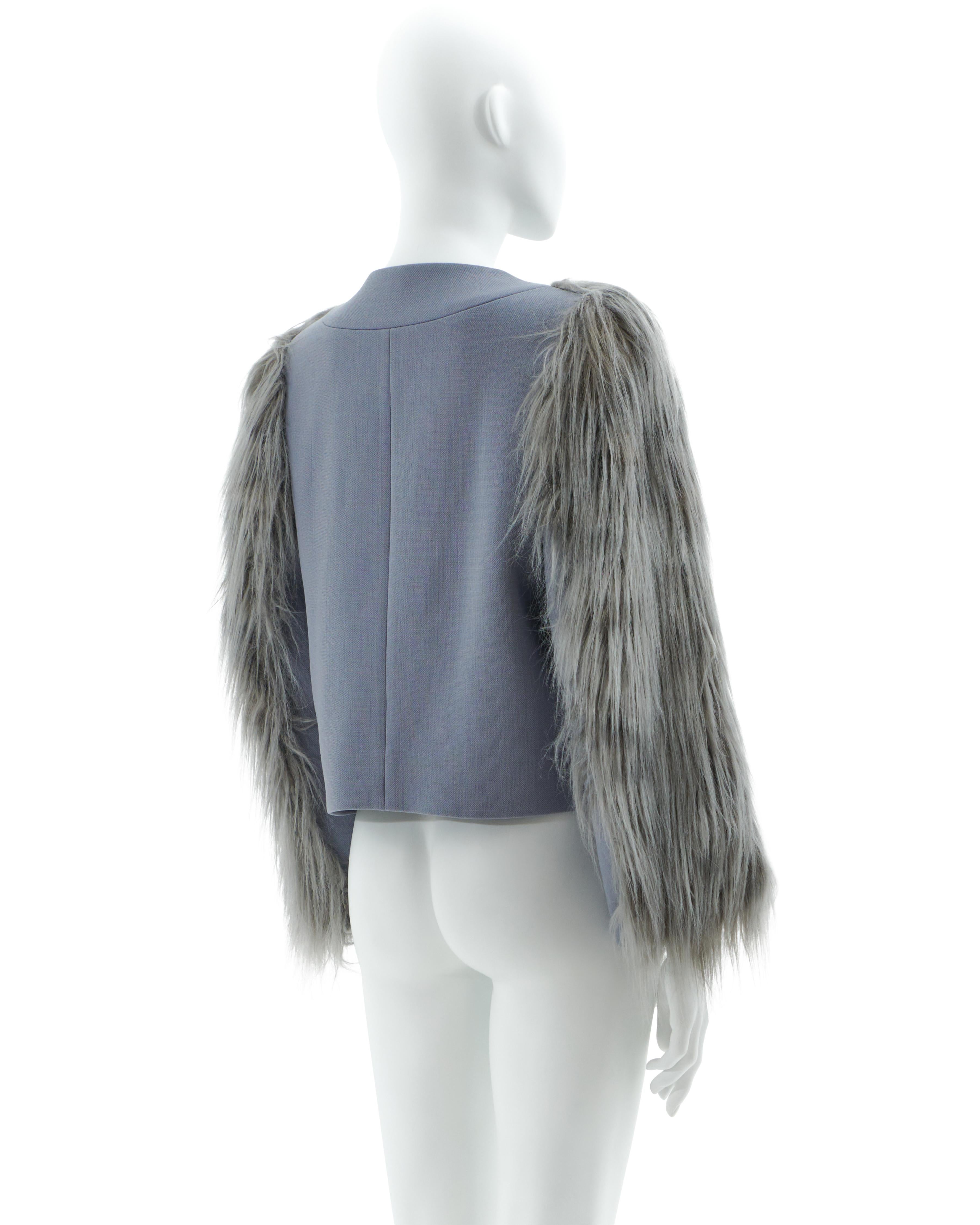 Women's Prada F/W 2011 Liliac faux fur jacket For Sale