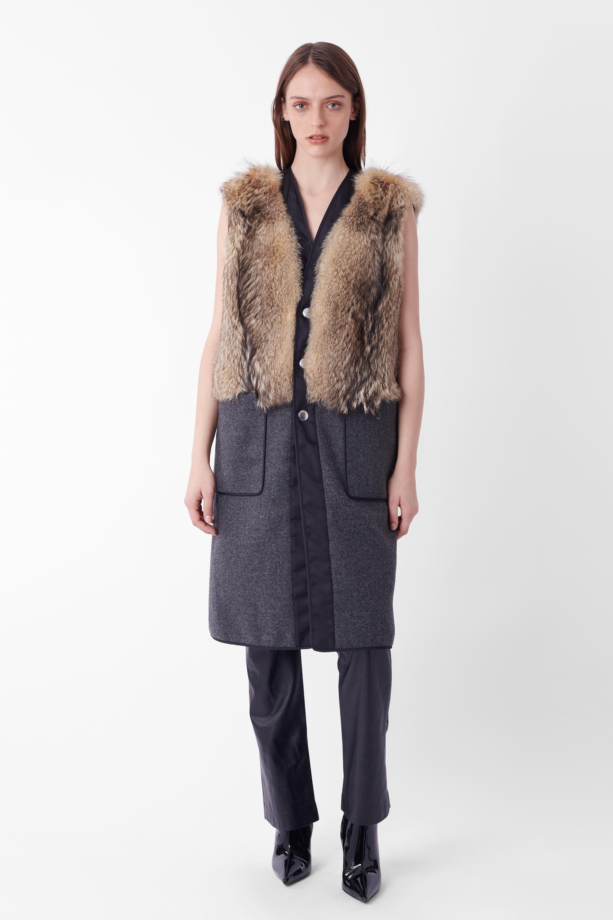 Women's Prada F/W 2014 Runway Mens Fur Waistcoat For Sale