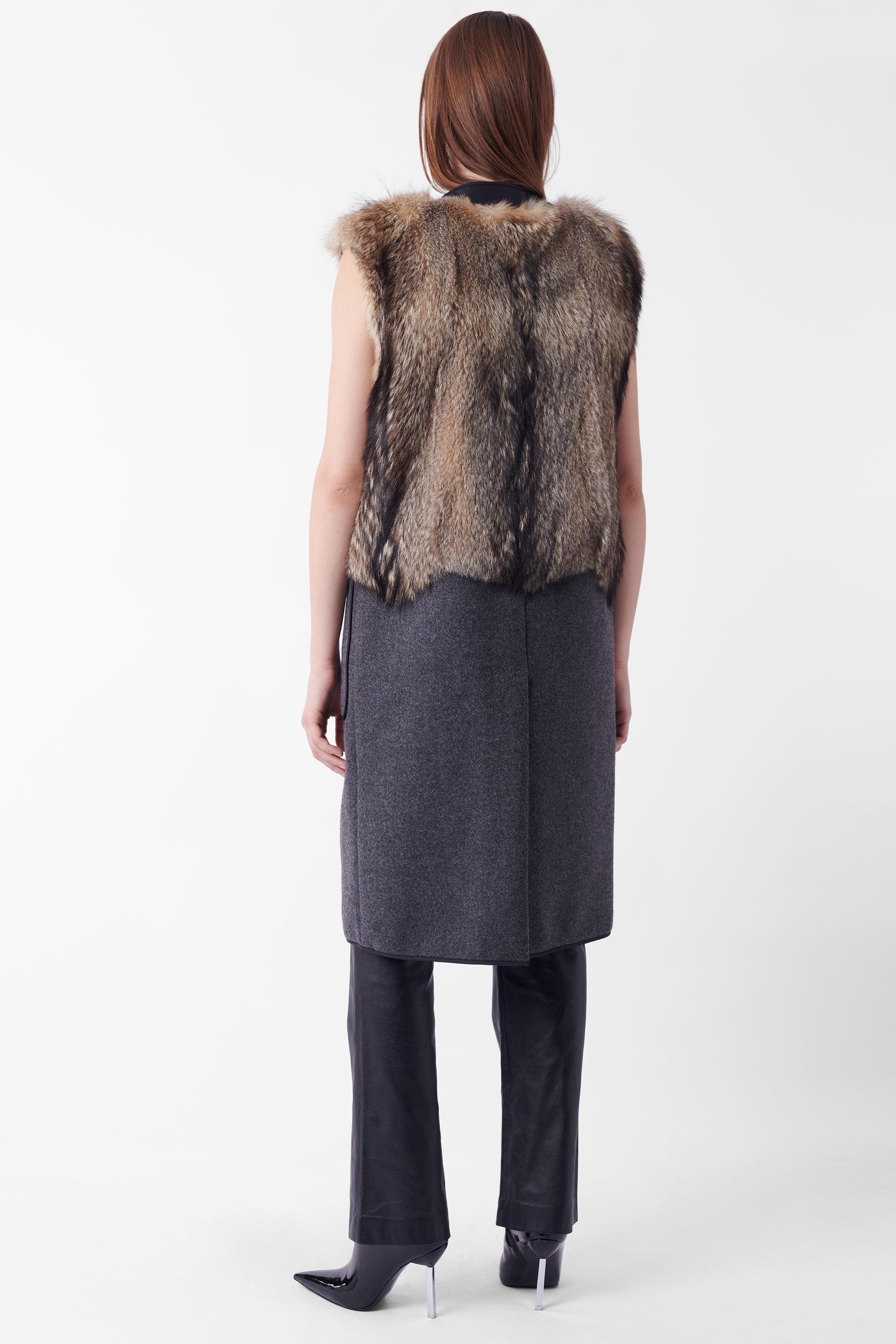 Prada F/W 2014 Runway Mens Fur Waistcoat For Sale 1
