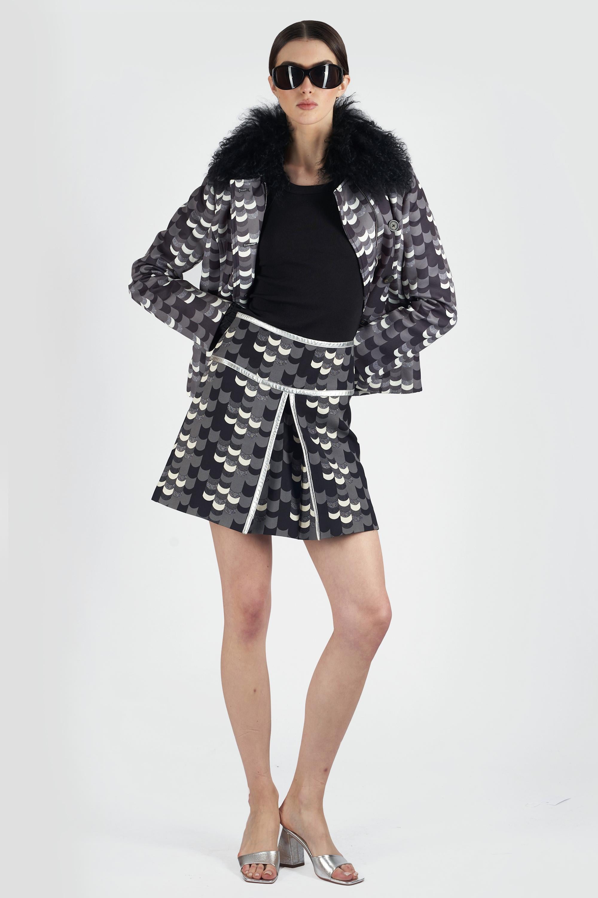 Women's Prada F/W 2014 Scallop Mini Skirt For Sale