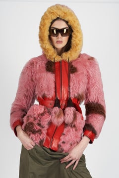 Prada F/W 2017 Runway Pink Shearling Coat