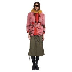 Prada F/W 2017 Runway Pink Shearling Coat