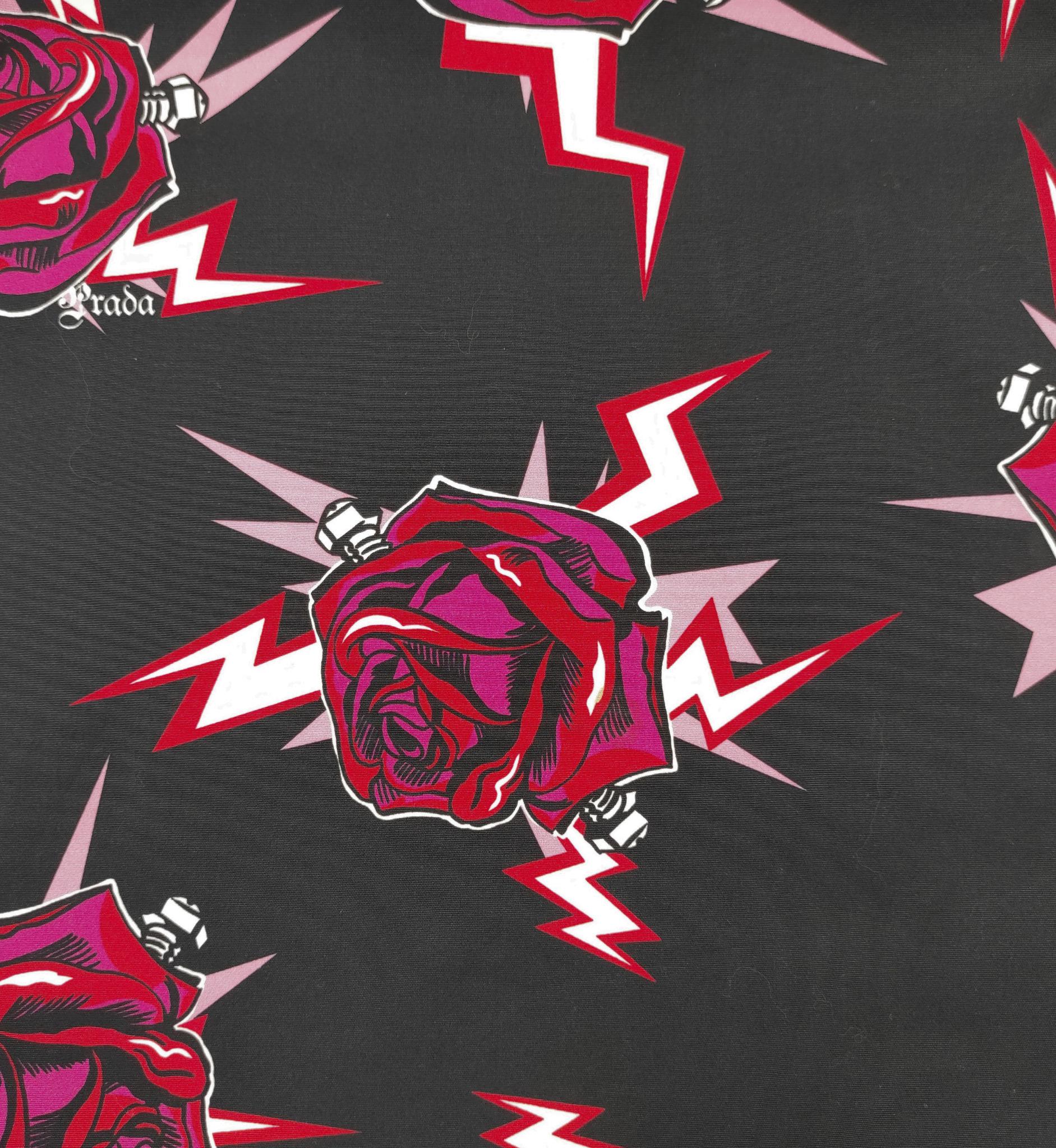 Prada F/W 2019 roses print midi skirt 5