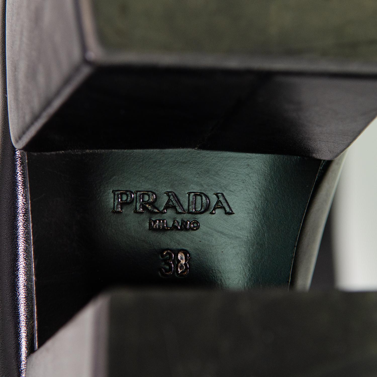 Women's PRADA F/W 2021 Runway Platform Boots Miuccia Prada Raf Simmons For Sale
