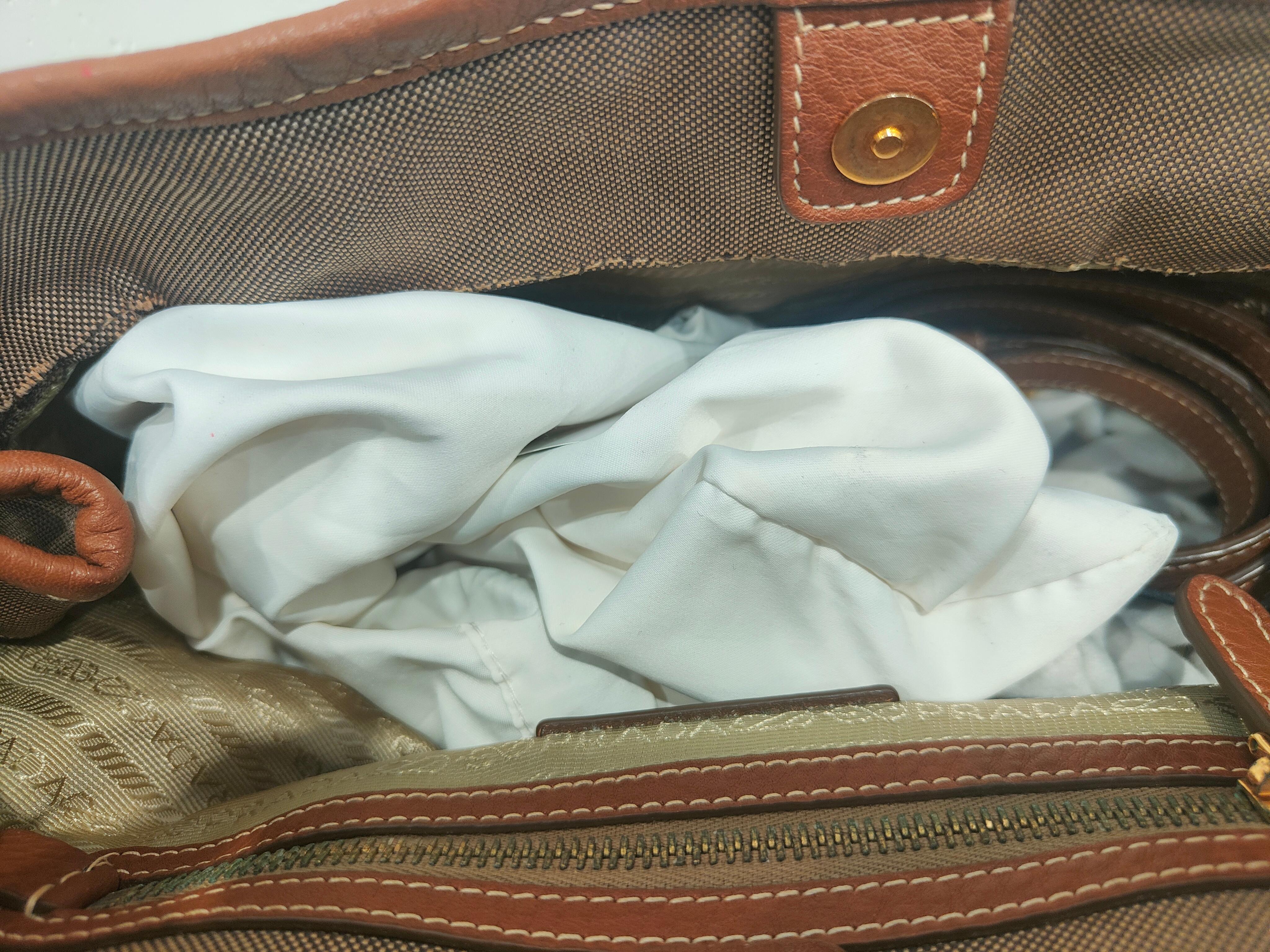 Borsa a manico o a spalla in tessuto e pelle di Prada In condizioni buone a Capri, IT