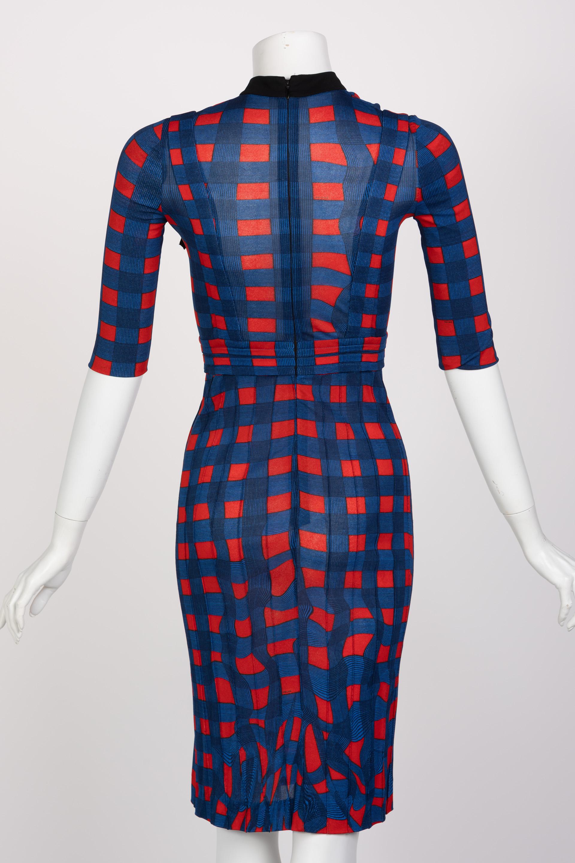 Purple Prada Fairy Collection Red Blue Check Dress Spring 2008